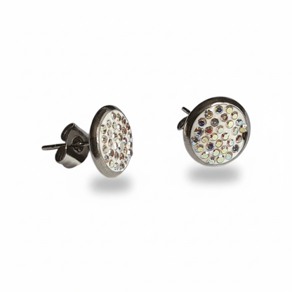 RVS Kristal Oorstekers 10mm Diverse Kleuren - Grote Zirkonia Studs - Aramat Jewels - RVS Sieraden - Oorbellen - cadeautip