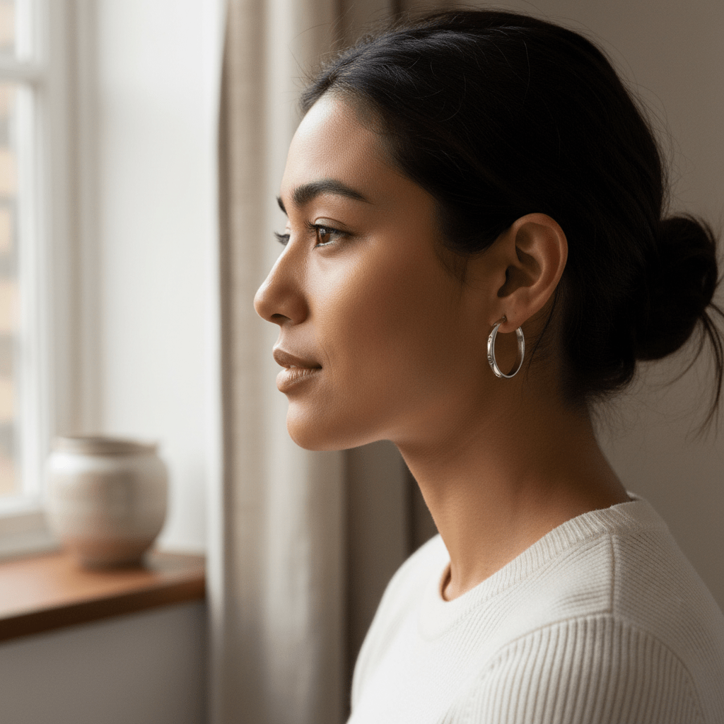 RVS Oorringen met Ankermotief Zilverkleur 30mm - Aramat Jewels - Oorringen - cadeautip