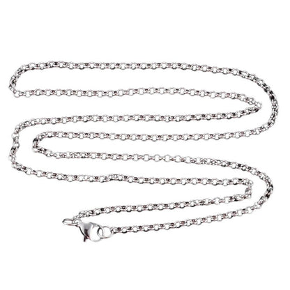RVS Rolo Ketting Zilverkleur 50 - 60cm - Ronde Schakelketting - Aramat Jewels - Halskettingen - cadeautip