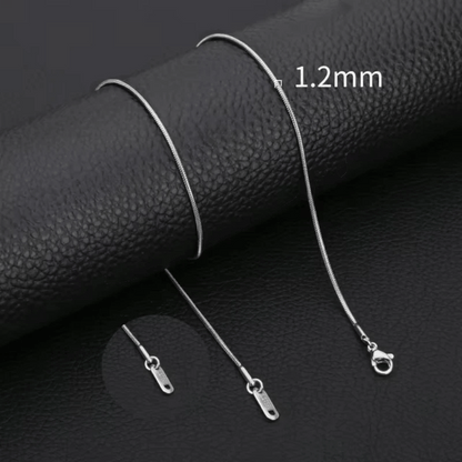 RVS Slangenketting Zilverkleur 45 - 60cm - Soepele Schakelketting Dames - Aramat Jewels - Halskettingen - cadeautip