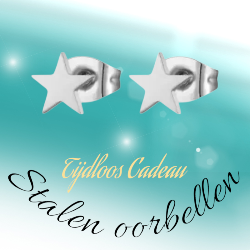 Boucles d'oreilles puces en forme d'étoile, en acier inoxydable argenté – 6 mm, style intemporel