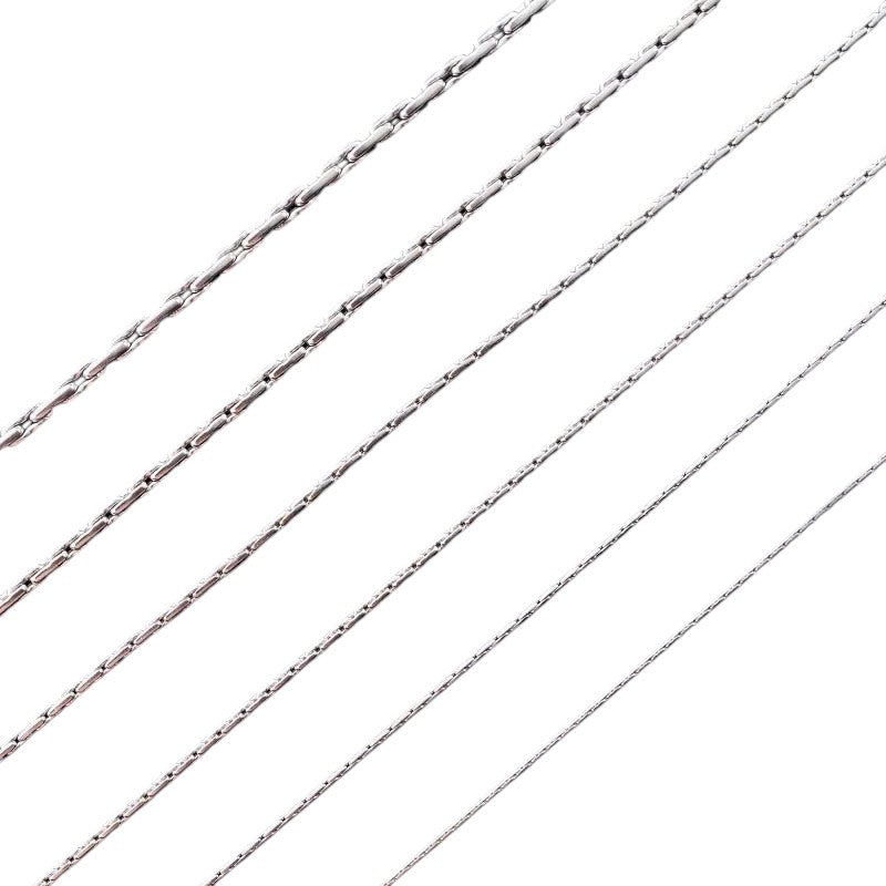 Chaîne serpent unisexe en acier inoxydable argenté