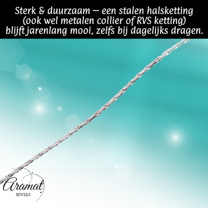 Chaîne serpent unisexe en acier inoxydable argenté
