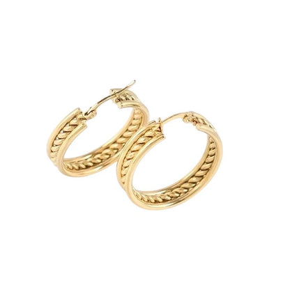 Schakel Oorringen RVS Goudkleur 30mm - oor6382 - 577895 - Oorringen kopen# - 30mm - alles - cadeau