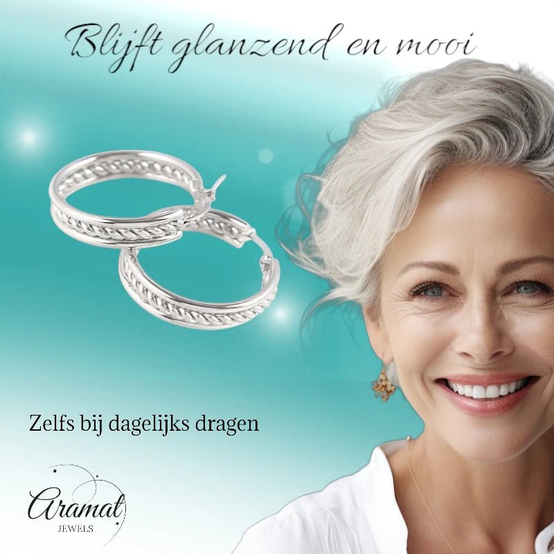 Schakel Oorringen Zilverkleurig RVS 30mm - oor6381 - 577896 - Oorringen kopen# - 30mm - alles - cadeau