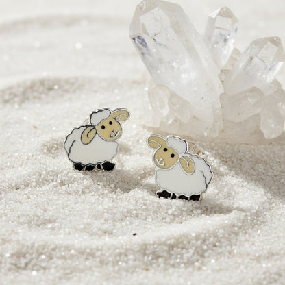 Schattige Zilveren Schaap Oorbellen voor Meisjes - Aramat Jewels - Oorbellen - cadeautip