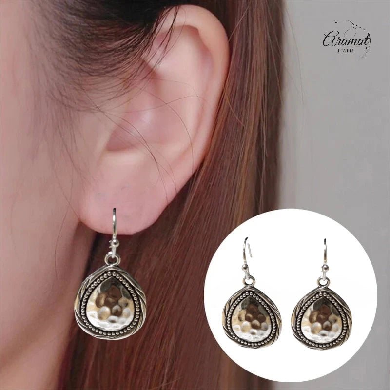 Sierlijke Druppel Oorhangers – Antieke Boho Stijl – 35x20mm - oor6056 - Oorhangers kopen# - 35mm - alles - bali