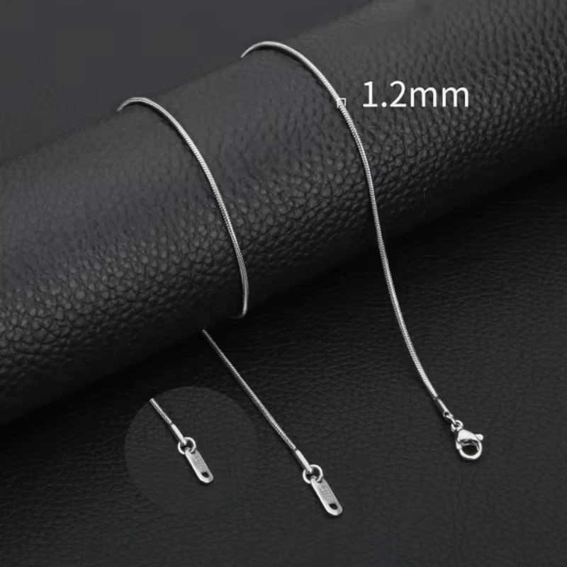 RVS Slangenketting Zilverkleur 45-60cm - Soepele Schakelketting Dames