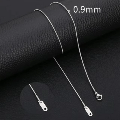 RVS Slangenketting Zilverkleur 45-60cm - Soepele Schakelketting Dames