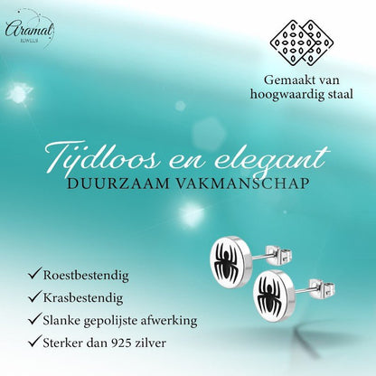 Spin Oorbellen Zilverkleurig RVS – 10mm – Uniseks Dierenoorstekers - oor2844 - tte775 - Oorbellen kopen# - 10mm - alles - cadeau