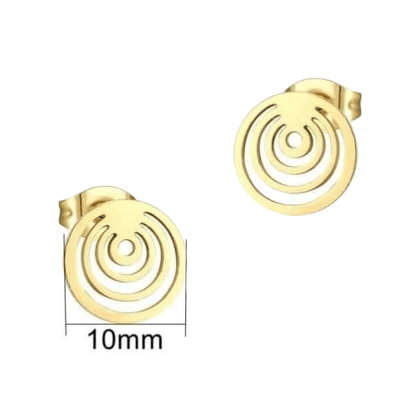 Spiraal Cirkel Oorbellen Goudkleur – 10mm - Aramat Jewels - Oorbellen - cadeautip