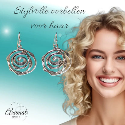 Spiraal Oorhangers - Zinklegering - 40mm - oor6063 - Oorhangers kopen# - 40mm - alles - bali