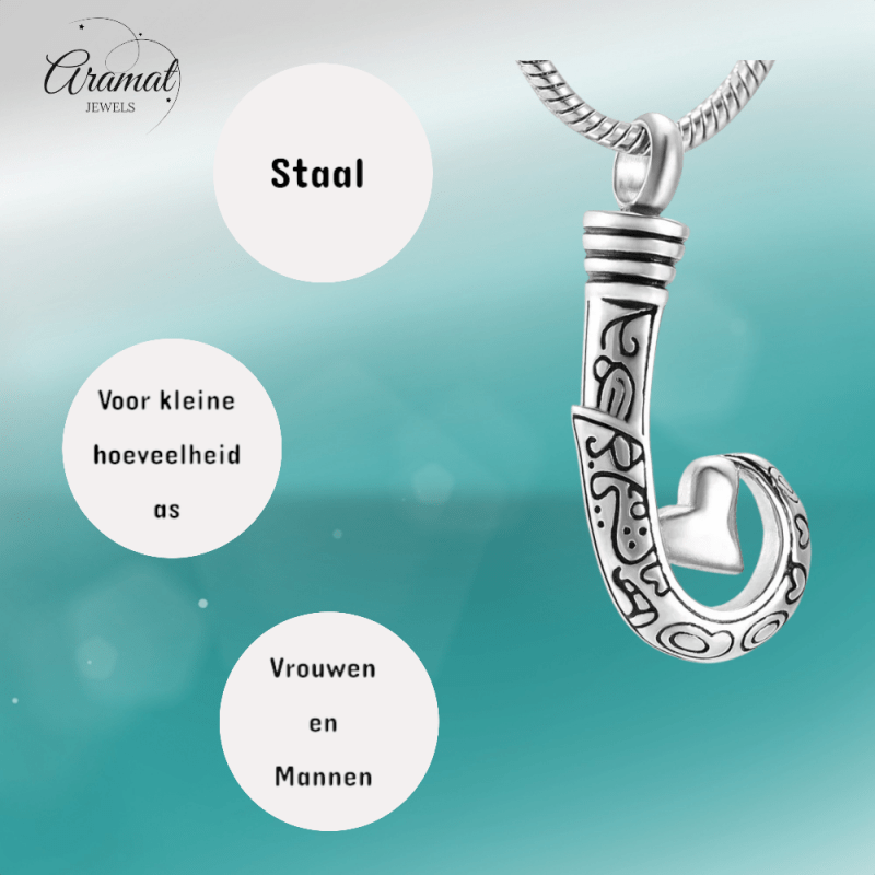 Stalen Ashanger Vishaak - Zilverkleur & Zwart - hang1332 - 9977 - Gedenkhangers kopen# - 40mm - alles - ashangers