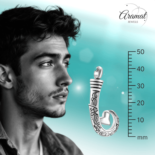 Stalen Ashanger Vishaak - Zilverkleur & Zwart - hang1332 - 9977 - Gedenkhangers kopen# - 40mm - alles - ashangers