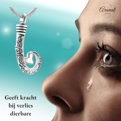 Stalen Ashanger Vishaak - Zilverkleur & Zwart - hang1332 - 9977 - Gedenkhangers kopen# - 40mm - alles - ashangers