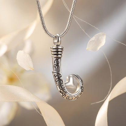 Stalen Ashanger Vishaak - Zilverkleur & Zwart - Aramat Jewels - Gedenkhangers - cadeautip