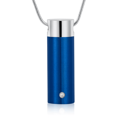 Stalen Blauwe Ashanger - met Betekenis - Aramat Jewels - Gedenkhangers - Rouwsieraad