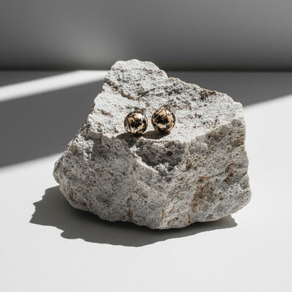 Stalen bolletjes oorstekers met spetters – 6mm - Aramat Jewels - Oorbellen - cadeautip