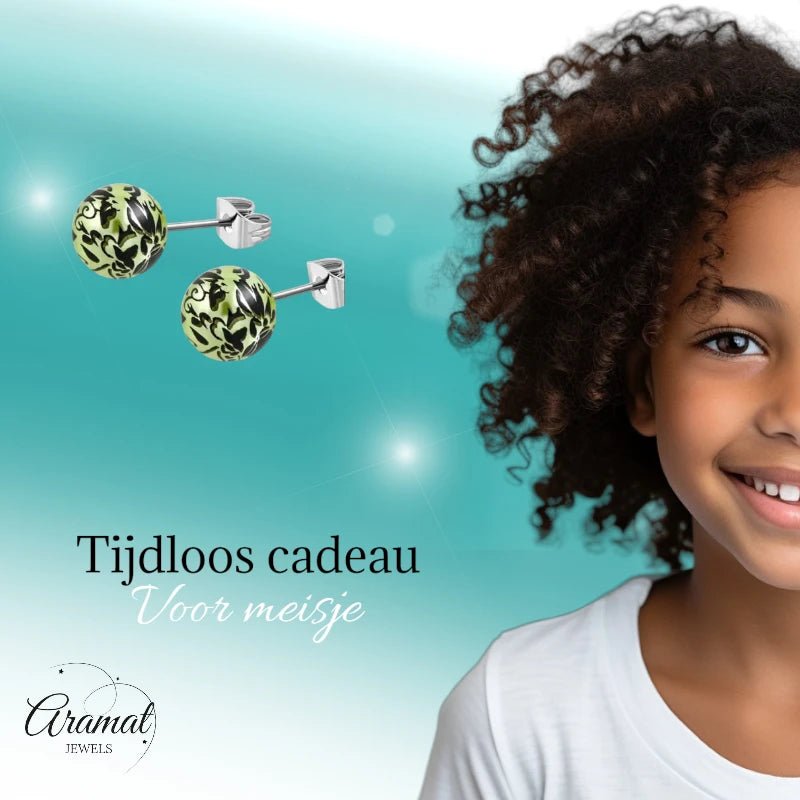 Stalen Bolletjes Oorstekers Spetter – 6mm - Aramat Jewels - Oorbellen - cadeautip