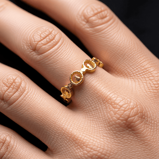 Stalen Damesring - Cirkelmotief - Verstelbaar - 4mm - RVS - Aramat Jewels - Ringen - cadeautip