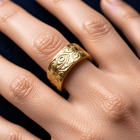 Stalen Damesring met Motief - Verstelbaar - 8mm - RVS - Aramat Jewels - Ringen - cadeautip