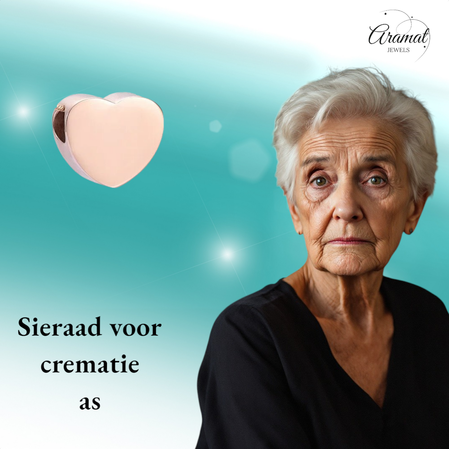 Rosékleurige asbedel hart – roestvrij staal 13mm