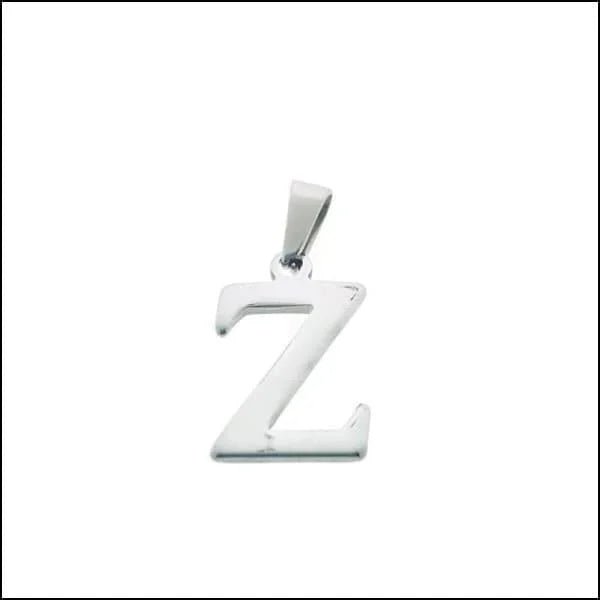Een zilveren letter z hanger