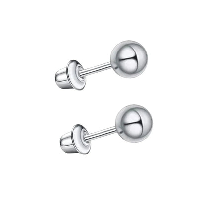 Stalen kinderoorbellen - bolletjes oorknopjes 3mm - schroefsluiting - oor6259 - 72425 - Oorbellen kopen# - 3mm - alles