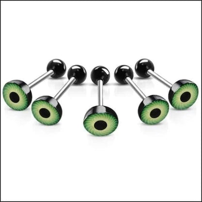 Groene oogballen met zwarte en witte achtergrond