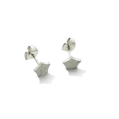 Stalen Oorbellen vijfhoek 7mm - Geometrisch Design - Aramat Jewels - Oorbellen - cadeautip