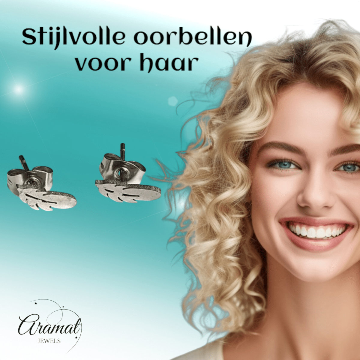 Stalen Oorstekers Veertjes Zilverkleur – 9x3mm - Aramat Jewels - Oorbellen - cadeautip