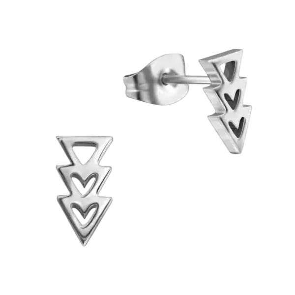 Stalen Pijltjes Oorbellen Zilverkleur 9x5mm - oor3318 - 29800 - Oorbellen kopen# - 9mm - alles - cadeau