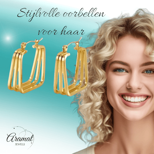 Statement oorringen dames vierkant - 27mm - oor6400 - 69932 - Oorringen kopen# - 27mm - alles - cadeau