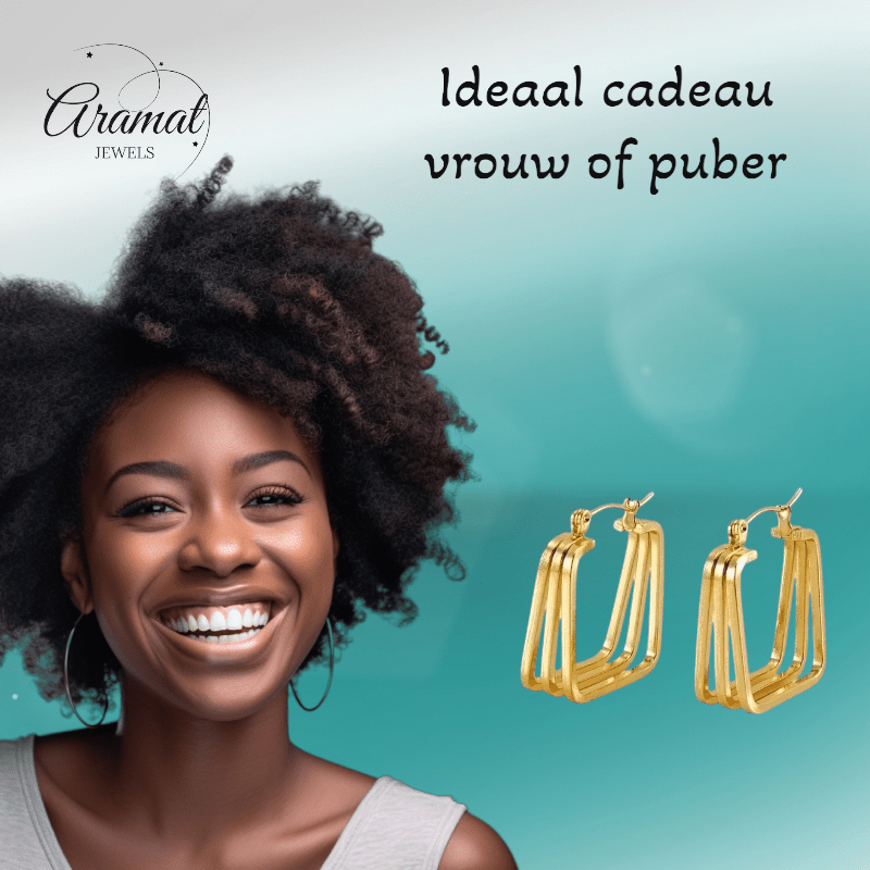 Statement oorringen dames vierkant - 27mm - oor6400 - 69932 - Oorringen kopen# - 27mm - alles - cadeau