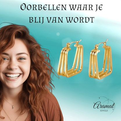 Statement oorringen dames vierkant - 27mm - oor6400 - 69932 - Oorringen kopen# - 27mm - alles - cadeau