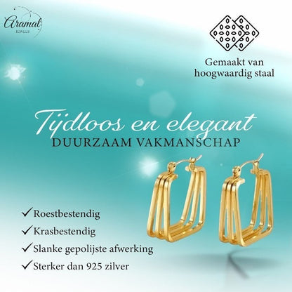 Statement oorringen dames vierkant - 27mm - oor6400 - 69932 - Oorringen kopen# - 27mm - alles - cadeau