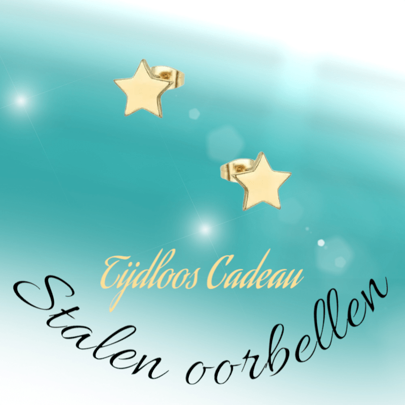 Ster oorstekers goudkleur staal – 4mm mini - Aramat Jewels - Oorbellen - cadeautip