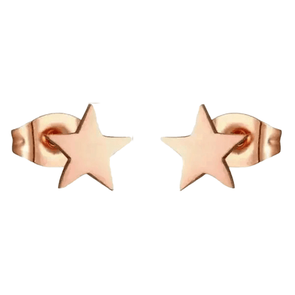 Ster oorstekers rosegoud staal – 7mm tijdloos - Aramat Jewels - Oorbellen - cadeautip