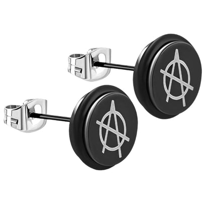 Stijlvolle Anarchie Teken Oorbellen - 8mm - oor2935 - tte597 - Oorbellen kopen# - 8mm - alles - cadeau
