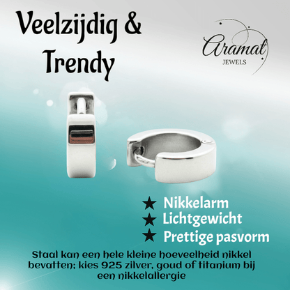 Stijlvolle Kinder Oorbellen met Scharnier - Aramat Jewels - Oorringen - cadeautip