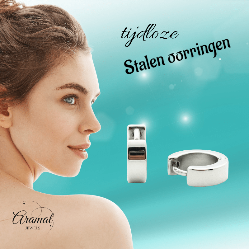 Stijlvolle Kinder Oorbellen met Scharnier - Aramat Jewels - Oorringen - cadeautip