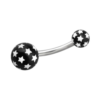 Stijlvolle Sterren Stalen Navelpiercing