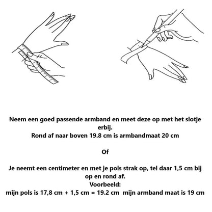 Een close-up van iemands hand met een schaar