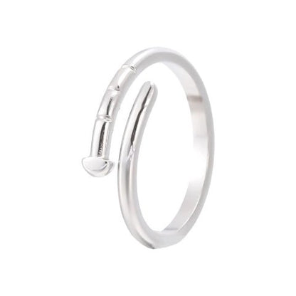 Tijdloze Open Ring met Spijker Design (RVS 4 mm) - Aramat Jewels - Ringen - cadeautip