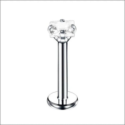 Een roestvrijstalen pijphouder met een glazen bol