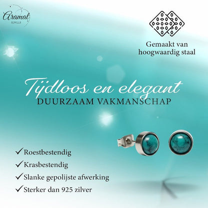 Turquoise Steen Oorbellen - Stijlvol en Duurzaam - Aramat Jewels - Oorbellen - cadeautip