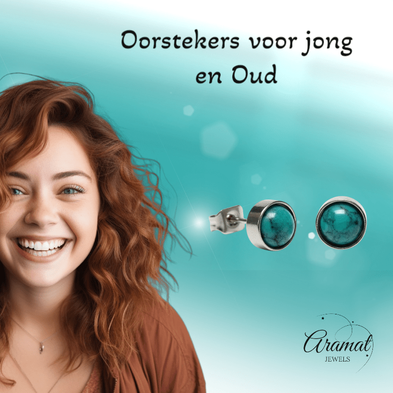 Turquoise Steen Oorbellen - Stijlvol en Duurzaam - Aramat Jewels - Oorbellen - cadeautip