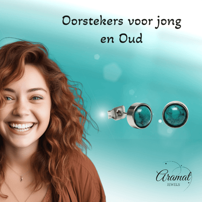 Turquoise Steen Oorbellen - Stijlvol en Duurzaam - Aramat Jewels - Oorbellen - cadeautip