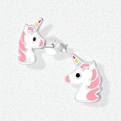 Unieke Zilveren Unicorn Oorbellen - Eenhoorn Thema - Aramat Jewels - Oorbellen - cadeautip