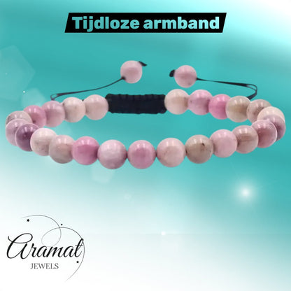 Verstelbaar Rhodochrosiet Natuursteen Armband - Aramat Jewels - Armbanden - cadeautip
